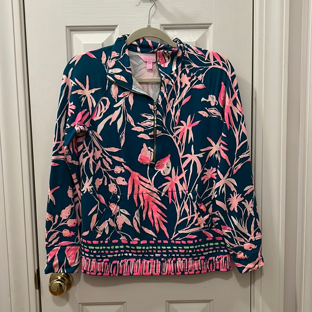 Lilly Popover Green and Pink Tidal Wave It’s Prime Time Popover